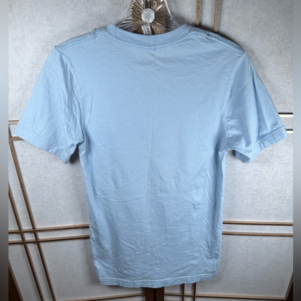Blue SNOOZE AM Eatery T-Shirt with Rainbow Graphic - Men’s Size XS Extra Small - Picture 2 of 7